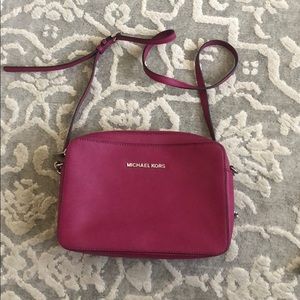 Michael Kors pink leather crossbody